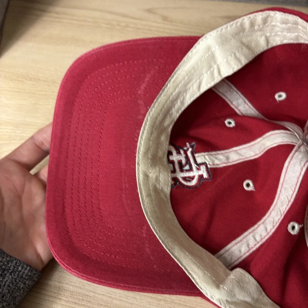 St. Louis Cardinals Hat Cap Strap Back Red White MLB Baseball Mens Fan Favorite